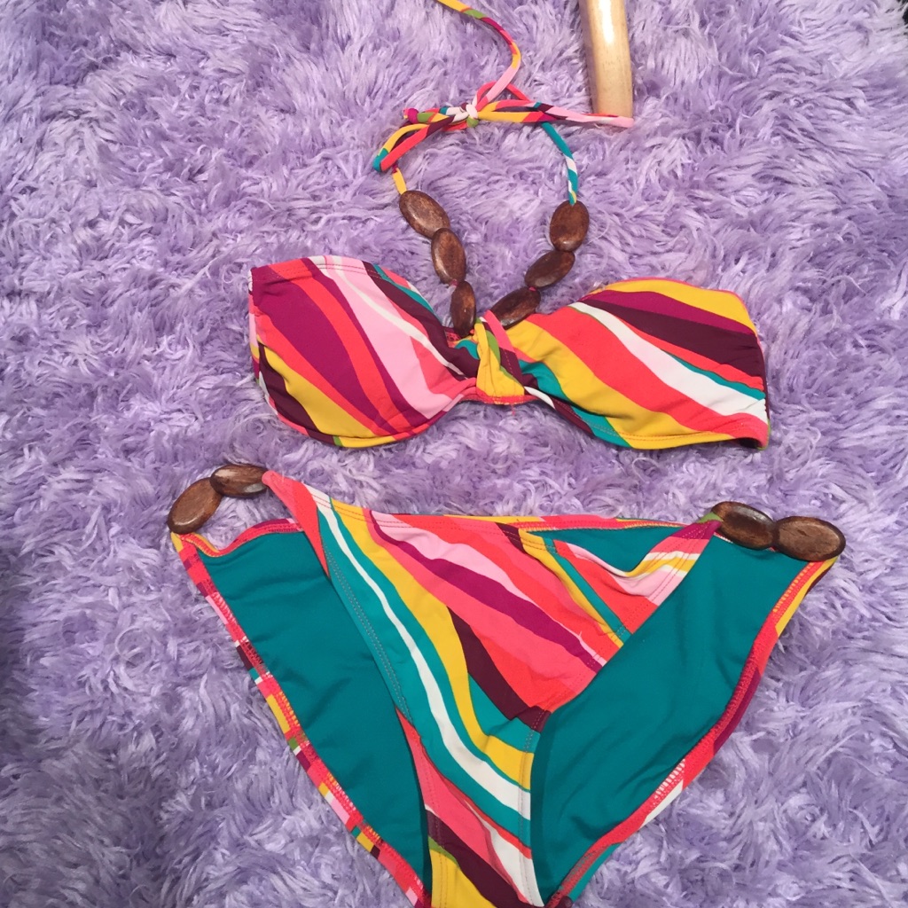 Xhilaration Multi Colored Bikini Set